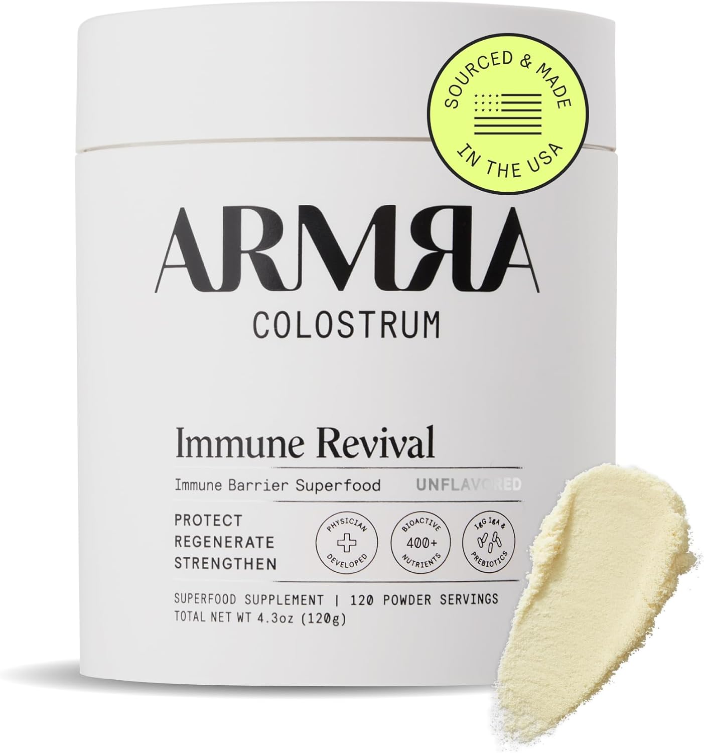 ARMRA Colostrum Powder | Gut Health & Bloating | Skin & Hair | Immunity | Keto, Gluten & Fat-Free